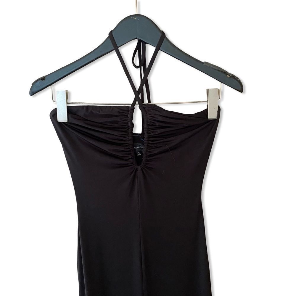NWT Majorelle Mika Jumpsuit Black jersey wide leg halter tie Revolve XS - Picture 5 of 14